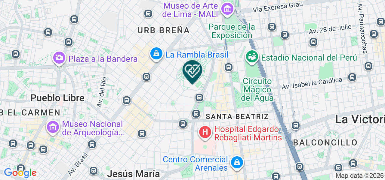 Mapa de Consultorio Médico Media Networks Jesus María