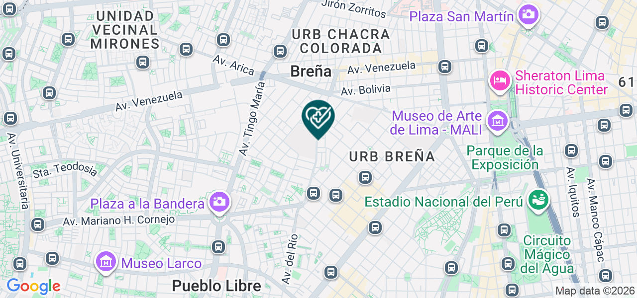 Mapa de Consultorio Odontologico Lunadent