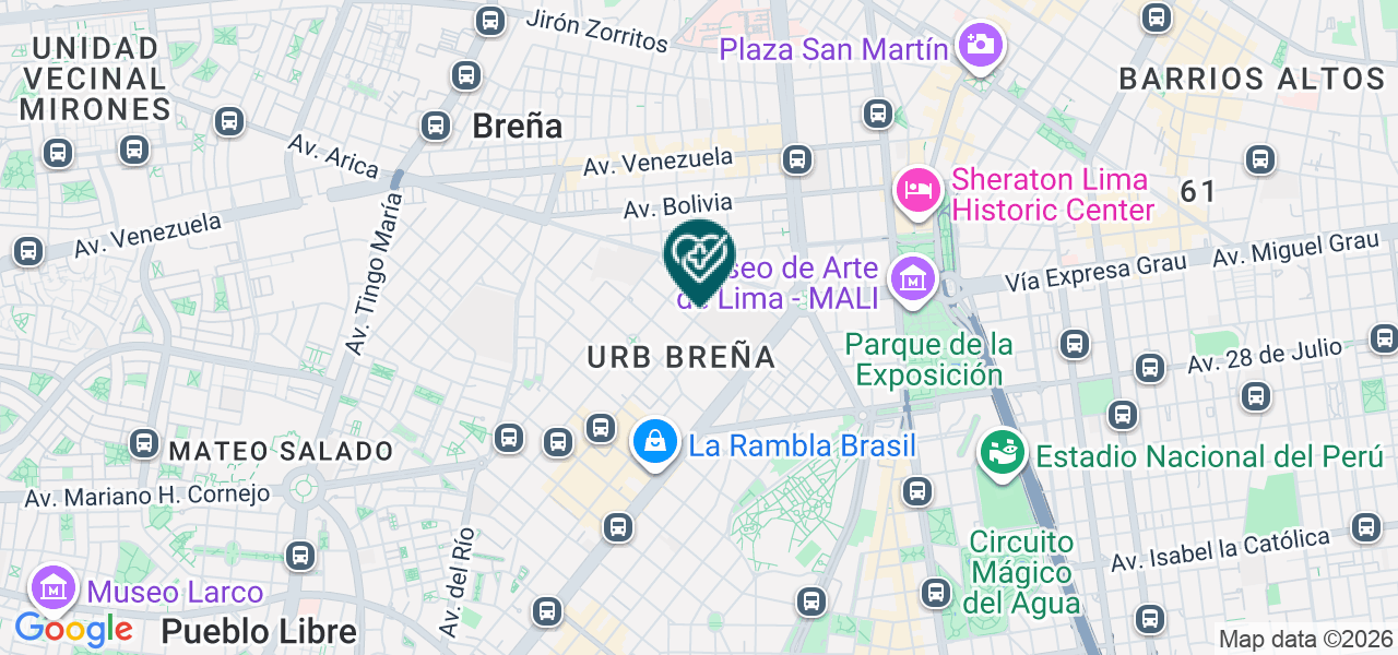Mapa de Centro de Vacunación Internacional "boscovac