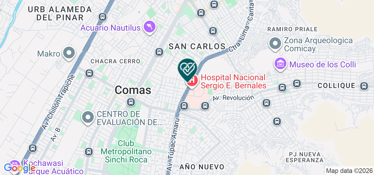 Mapa de Consultorio Obstetrico Vida y Salud