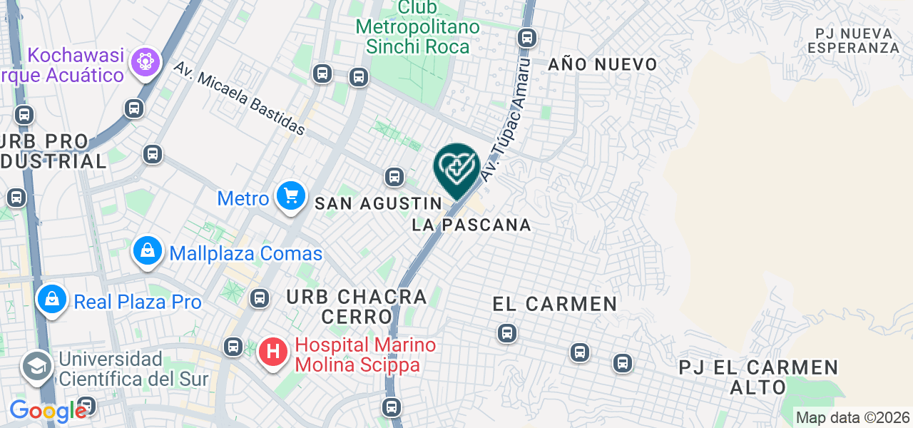 Mapa de Centro Odontologico Dra Zavalaga