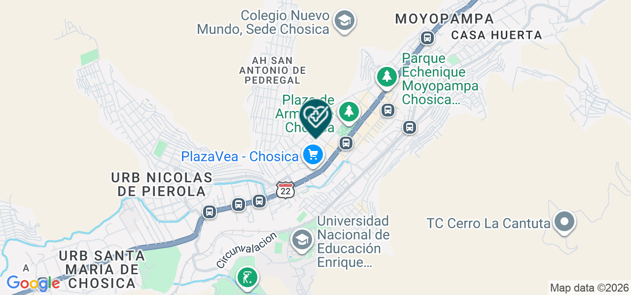 Mapa de Centro Interamericano de Fisioterapia - Fisio Express