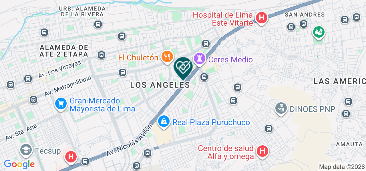 Mapa de Grupo Medico San Lucas