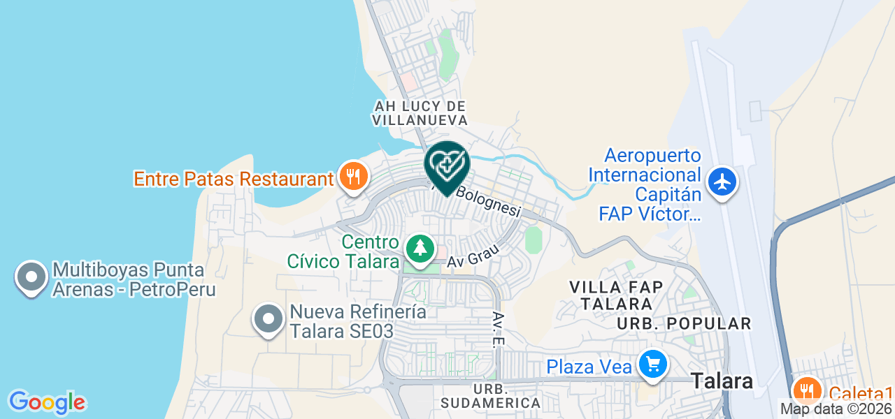 Mapa de Centro Medico San Pablo-talara EIRL