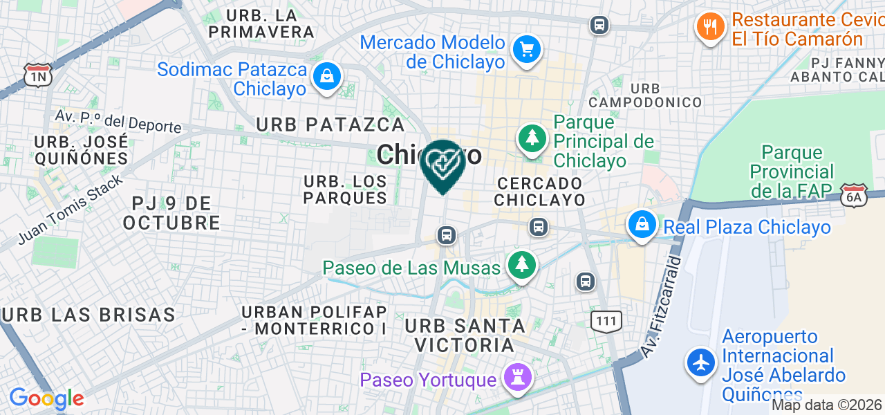 Mapa de Laboratorio Anatomopatologico Dr. Victor Linares Baca