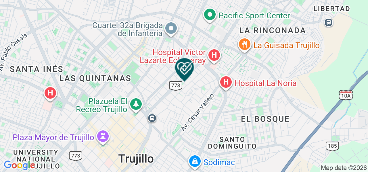 Mapa de Laboaratorio Clinico Union