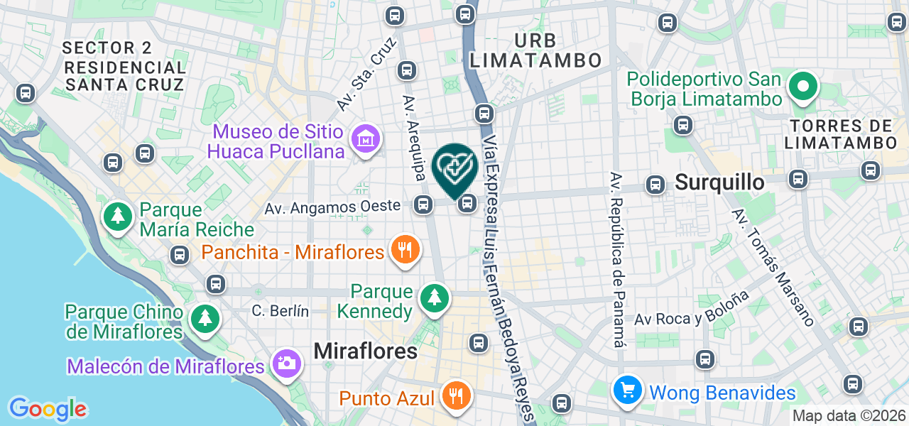 Mapa de Clínica Corporación de Cirujanos Plásticos