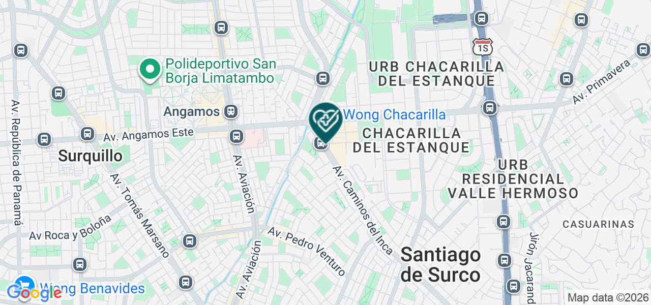Mapa de Consultorio Medico Mapfre Sede Surco