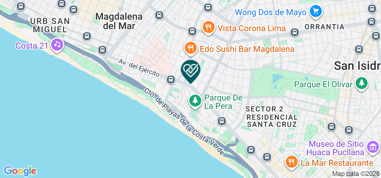 Mapa de Dermatologia Clinica Quirurgica Yestetica E.I.R.L.