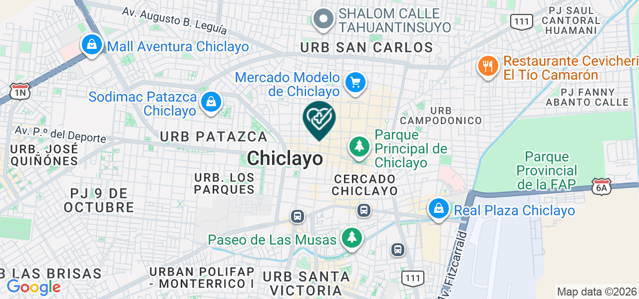 Mapa de Clinica Dental Caso Lay SRL