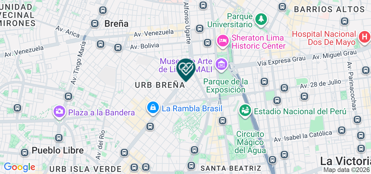 Mapa de Consultorio Psicológico Walter Davila
