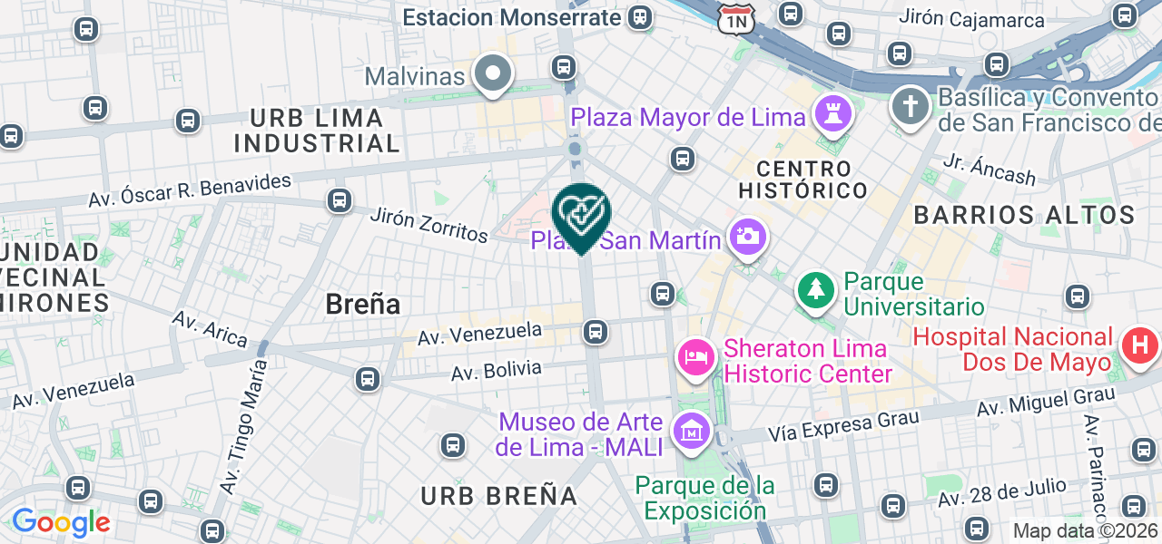 Mapa de Consultorio Medico de Psiquiatria