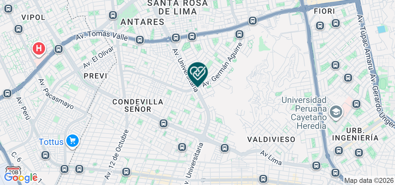 Mapa de Consultorio Obstetrico el Rosario
