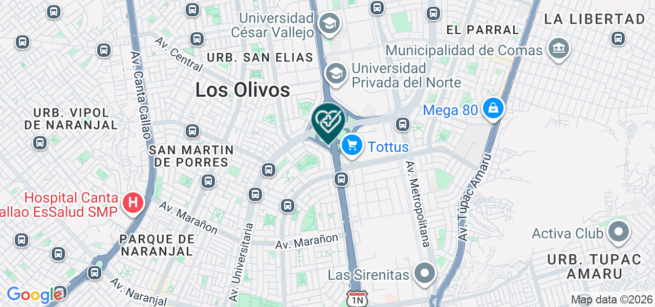 Mapa de Inkamay Salud Olivos