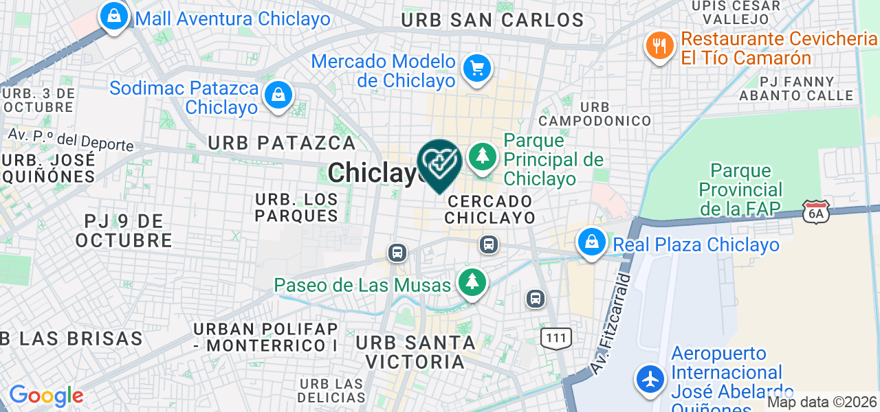 Mapa de Centro Medico de la Vision