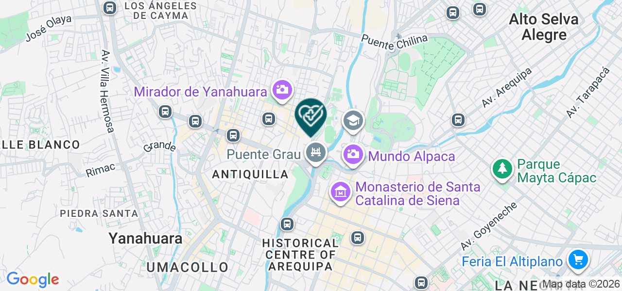 Mapa de Cardiosalud Centro de Alta Especialidad en Cardiologia