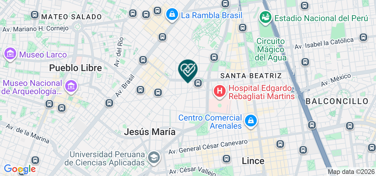 Mapa de Consultorio Odontológico Sonríe