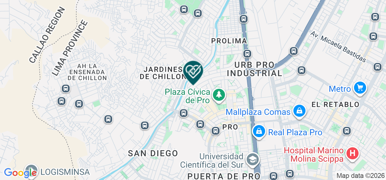 Mapa de Policlinico Parroquial San Conrado