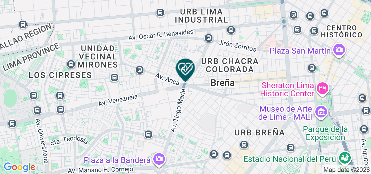 Mapa de Policlinico Xavy Medical E.I.R.L