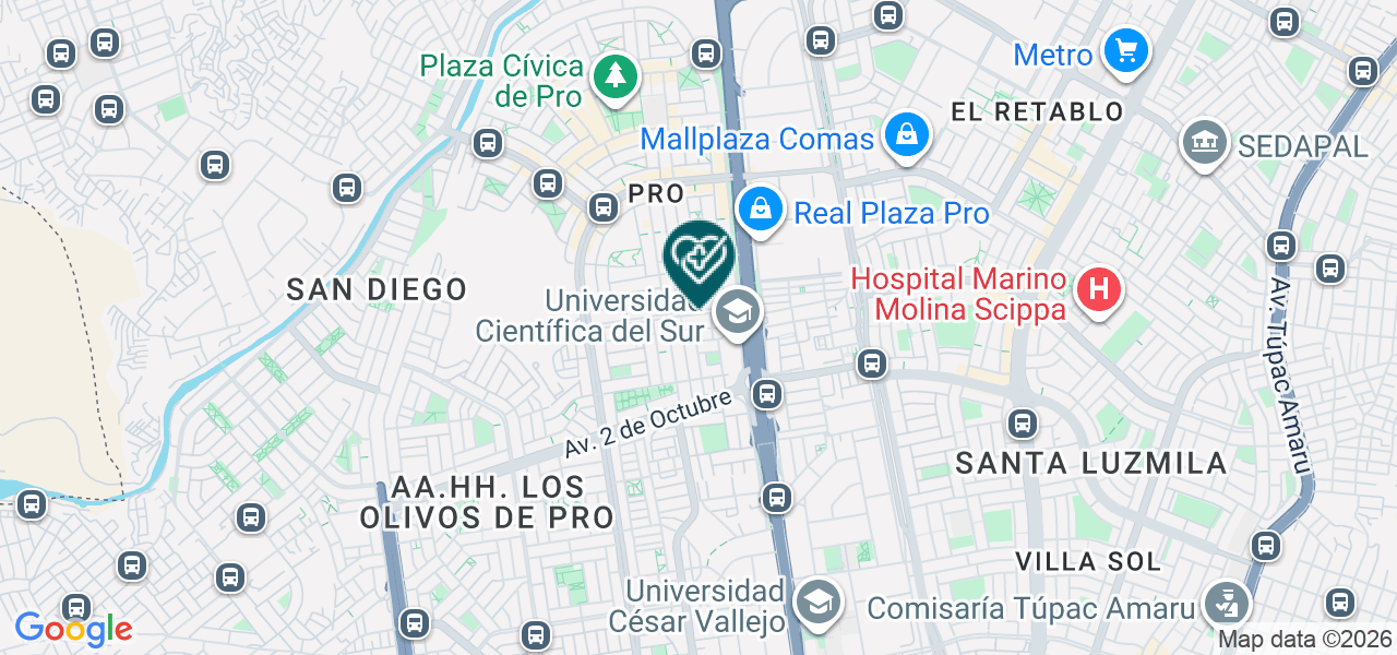 Mapa de Consultorio Odontologico Healthy Smiles