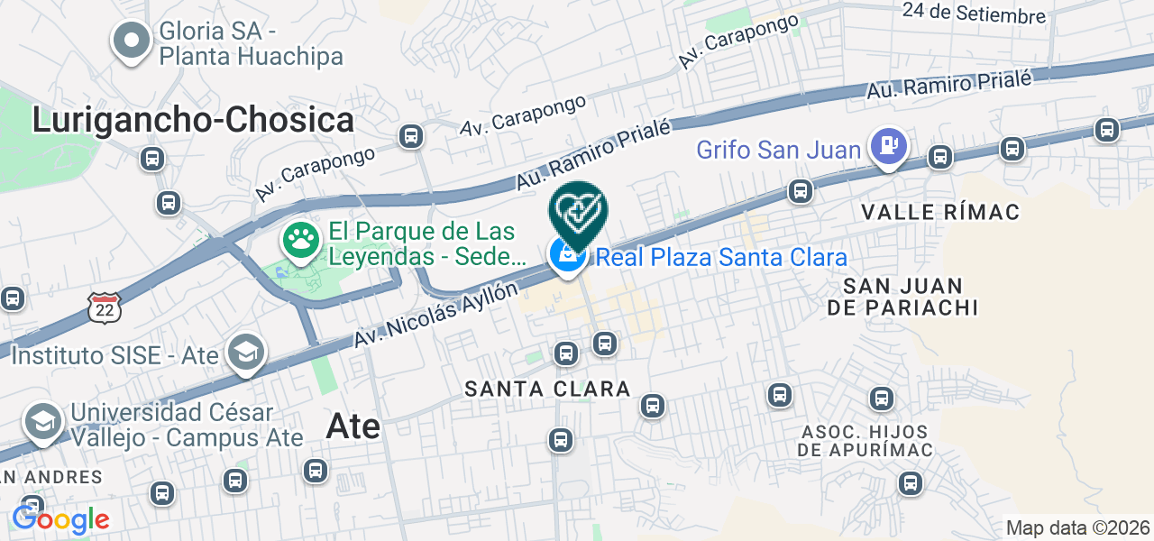 Mapa de Medicentro San Marcos