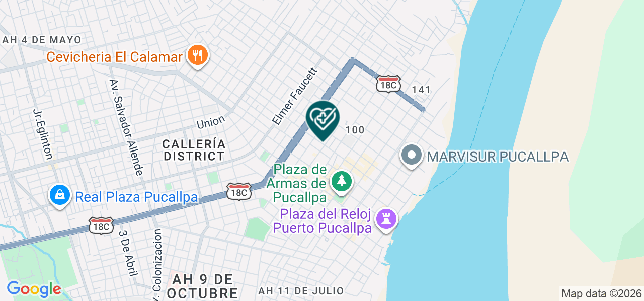 Mapa de Clinica las Americas Ii