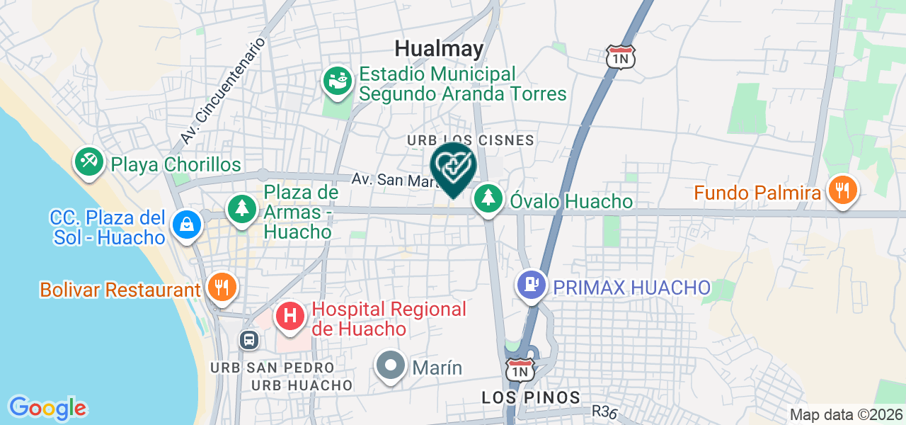 Mapa de Consultorio Medico de Gastroenterologia