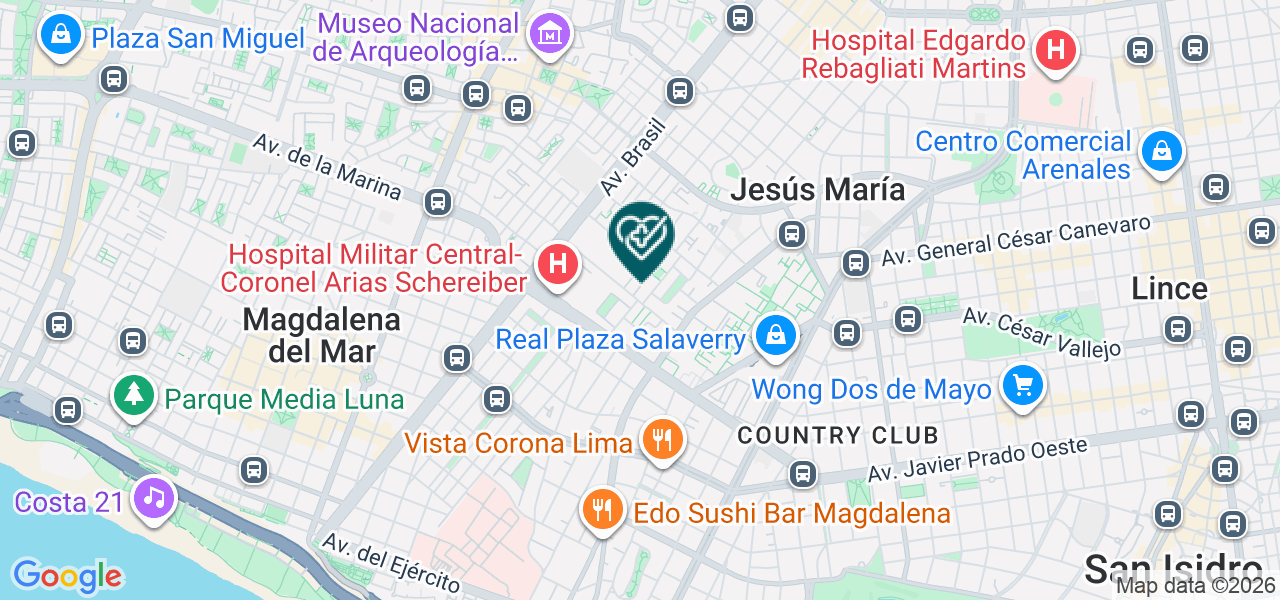 Mapa de Medicina Especializada de la Piel