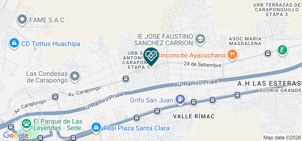 Mapa de Corvel, Fisioterapia y Rehabilitacion