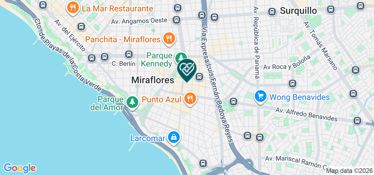 Mapa de Consultorio Medico San Borja