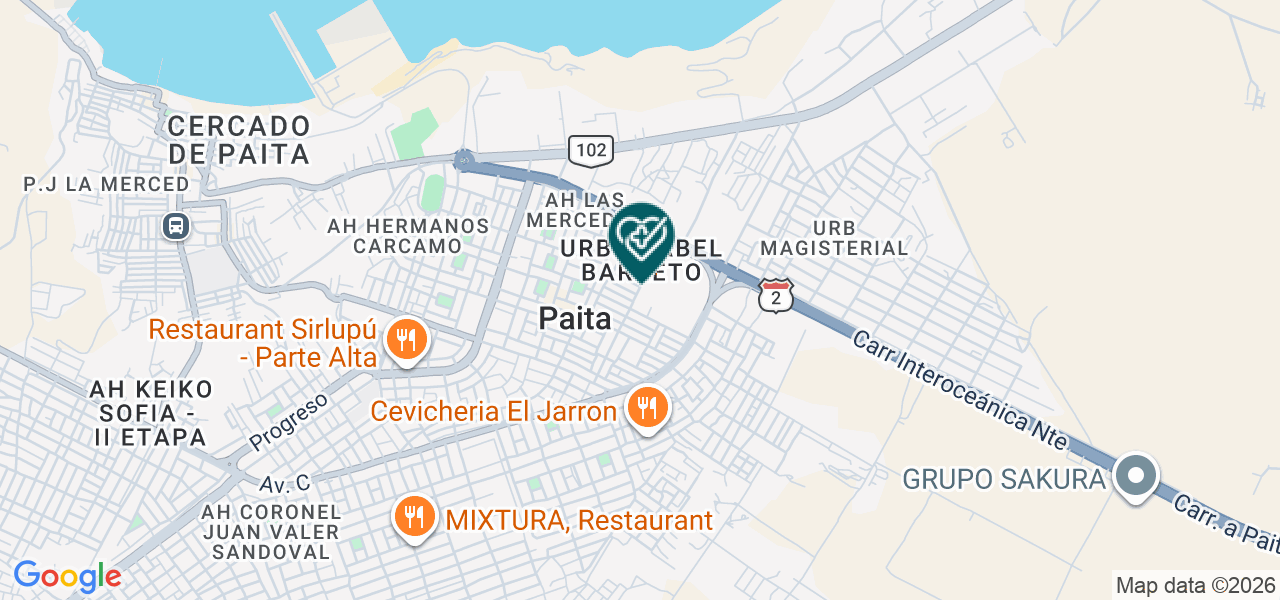 Mapa de Centro Medico y de Ayuda al Diagnostico Galeno
