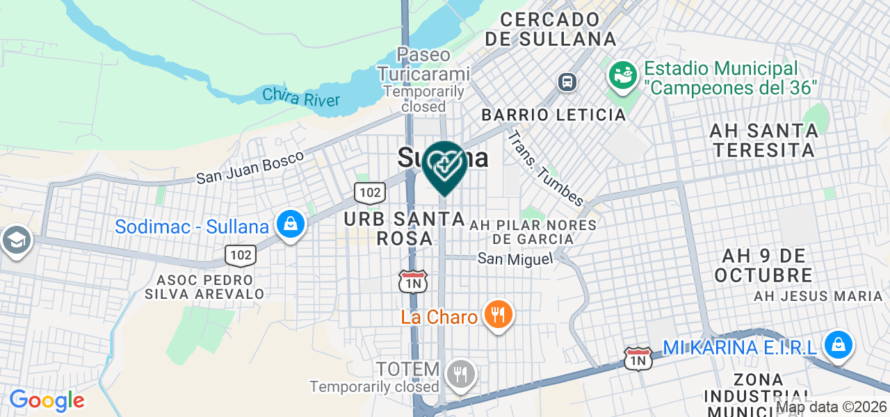 Mapa de Sullana Health