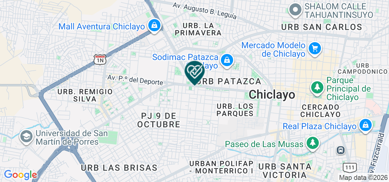 Mapa de Centro Medico Santo Tomas SAC