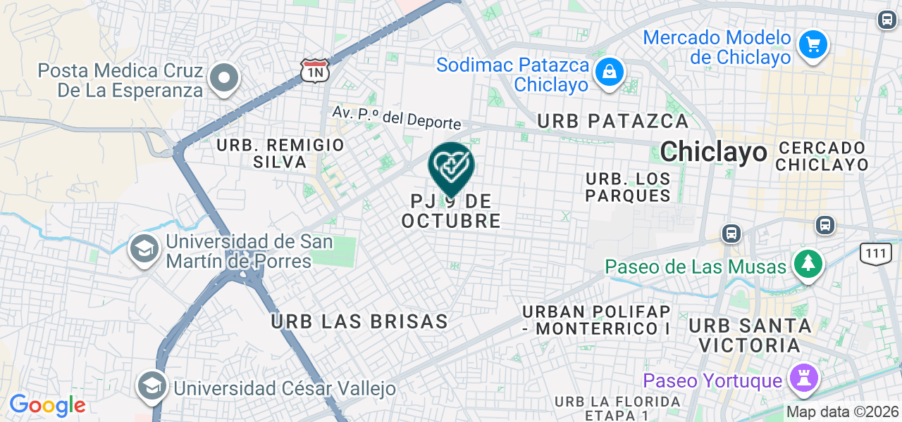 Mapa de Chiclayo Salud