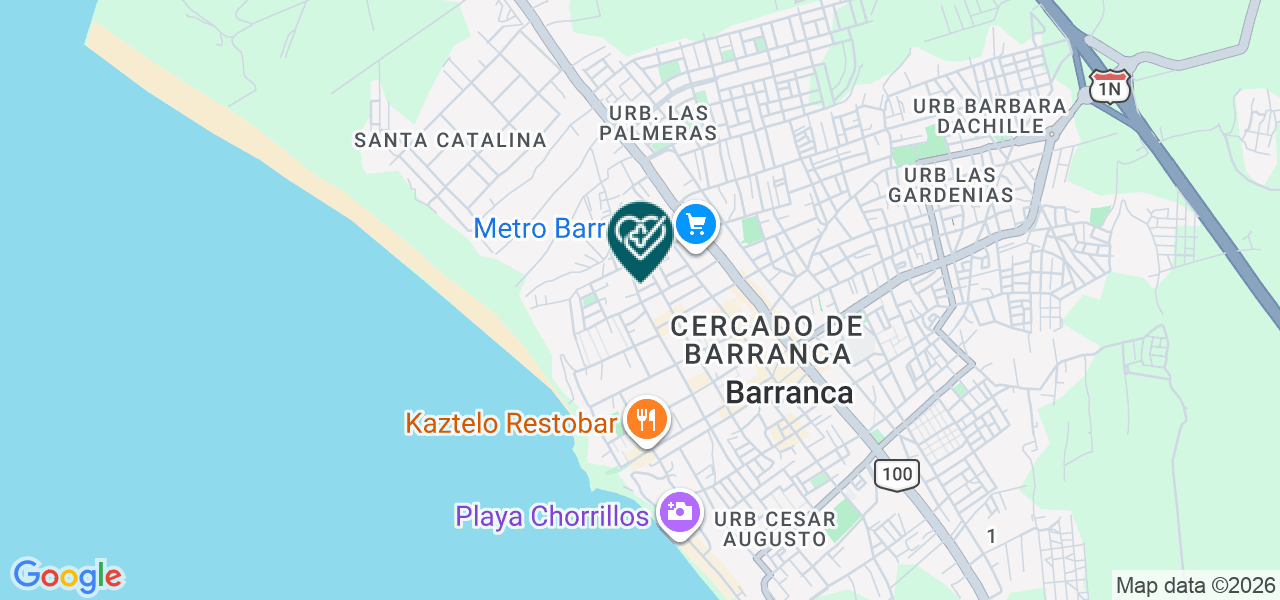 Mapa de Centro Médico "vida y Salud