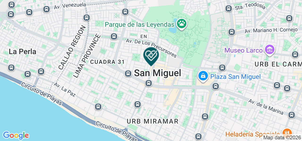 Mapa de Consultorios Medicos Miami