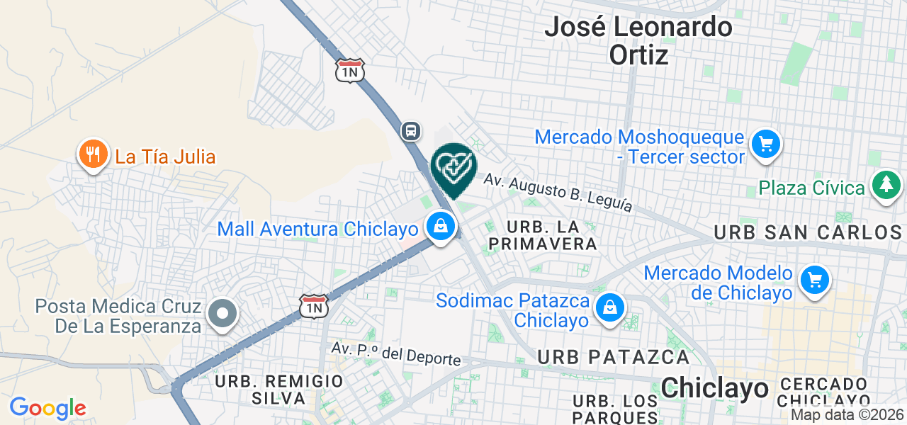 Mapa de Centro de Hemodialisis Chiclayo S.A.C