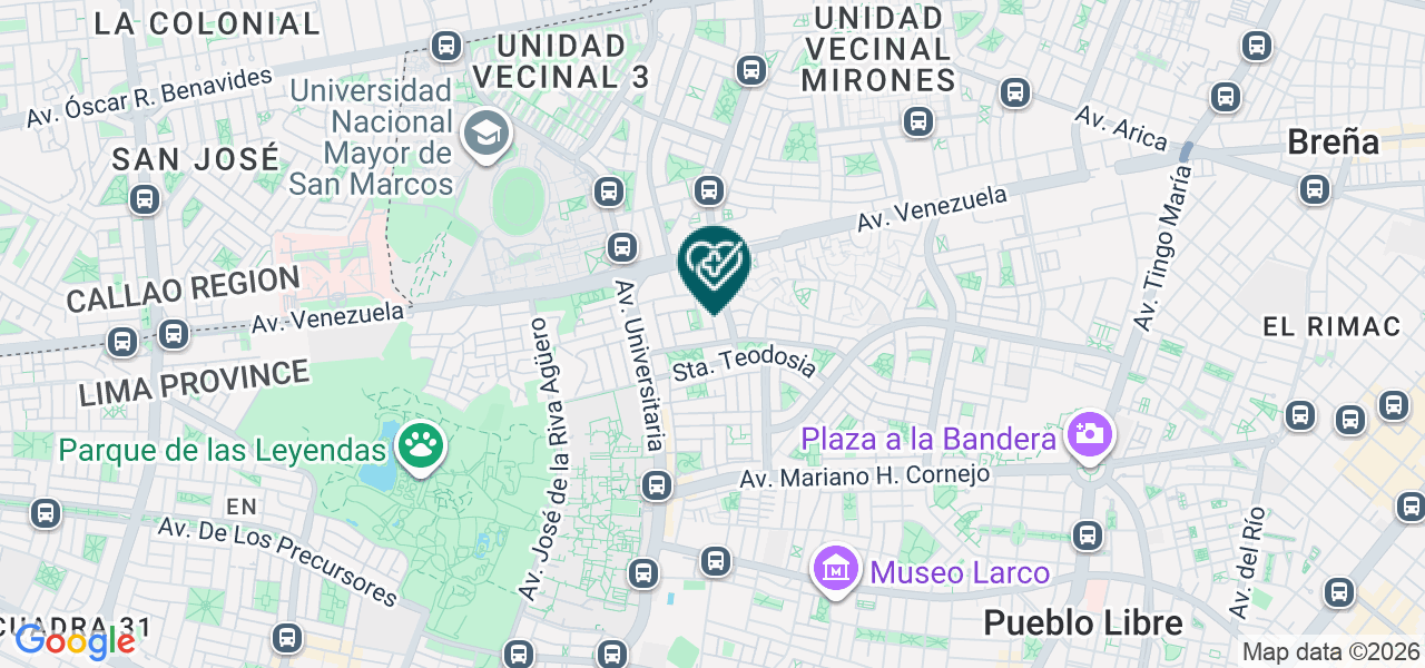 Mapa de Servicios Médicos San Ignacio de Loyola