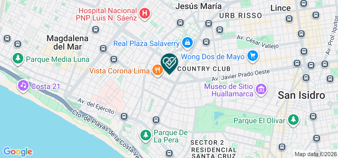Mapa de Aptus Salud Empresarial
