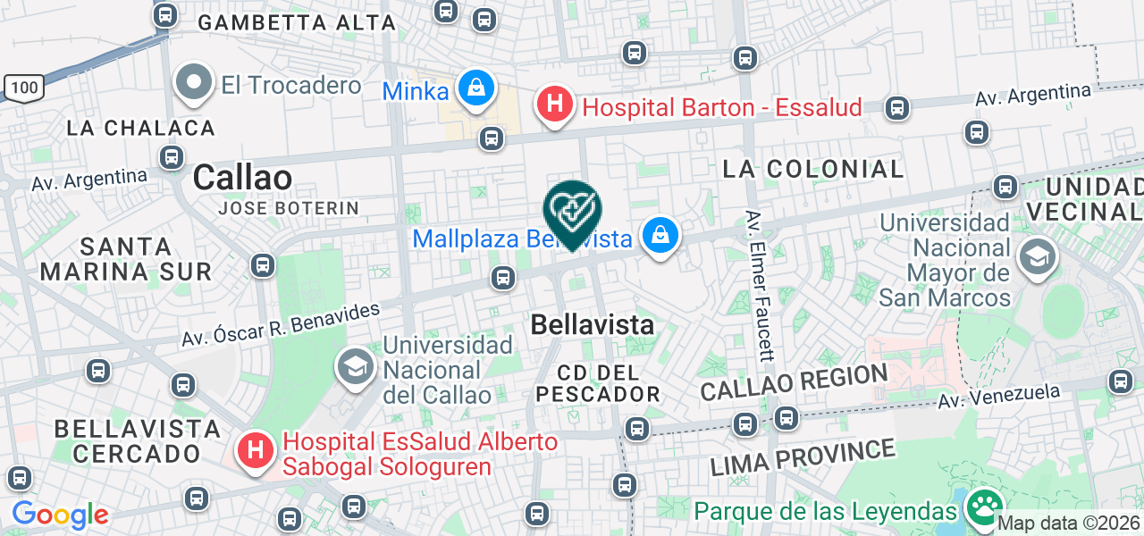 Mapa de Centro Medico los Angeles del Callao S.A.C.