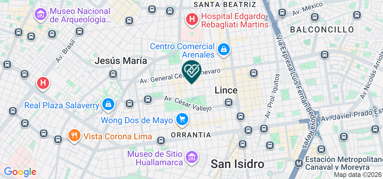 Mapa de Consultorio Medico Optico Flores & Castro