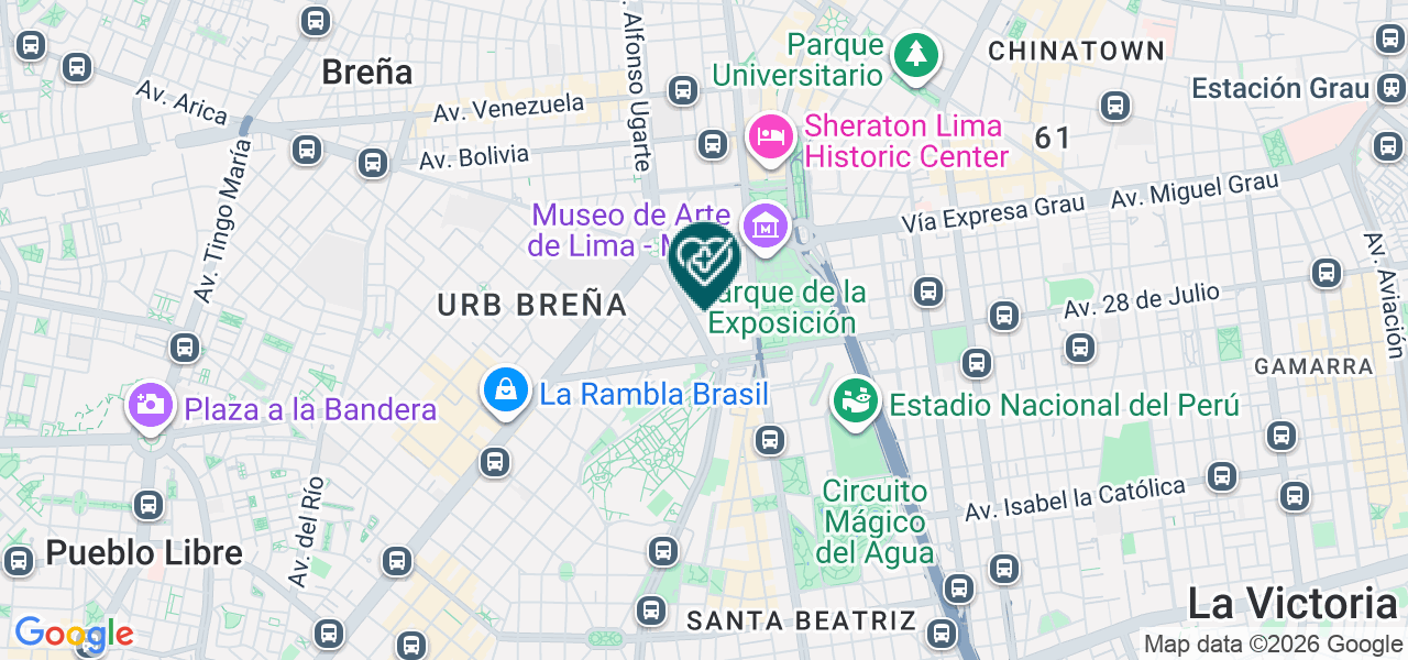 Mapa de Servicios Medicos Asociados Osteoperu SAC.
