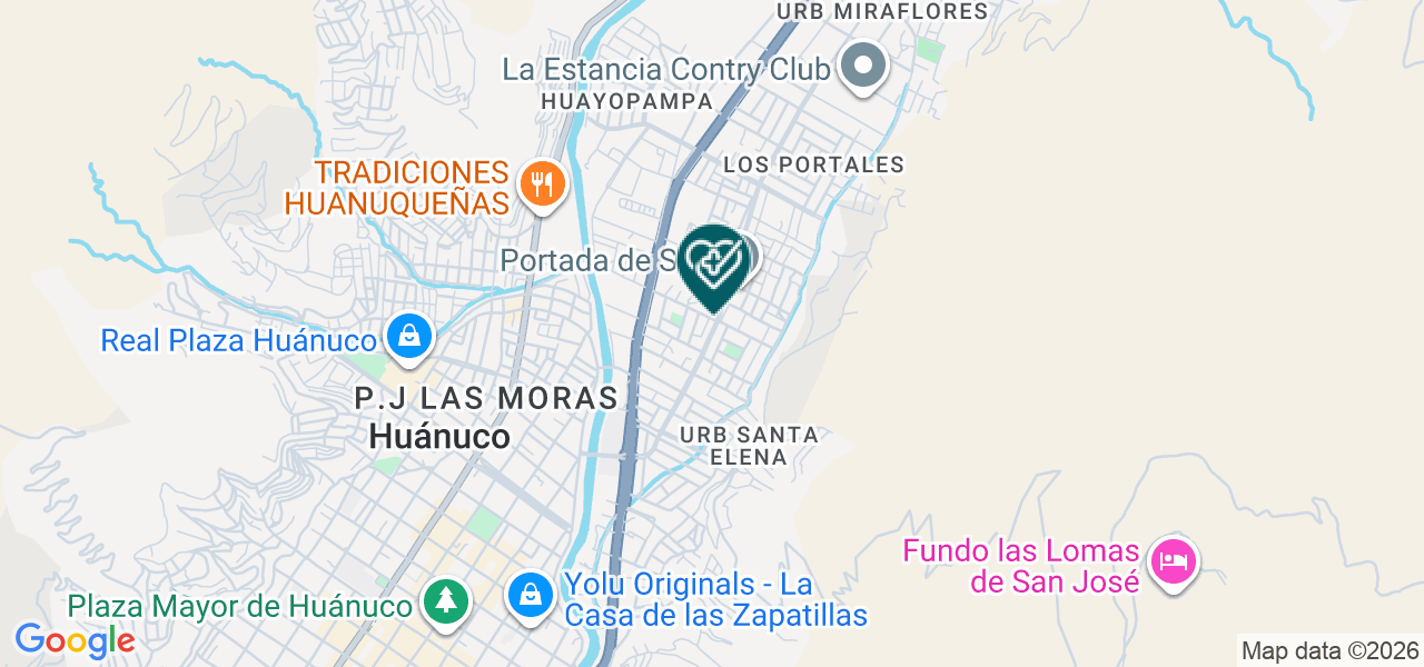 Mapa de Santa Cruz Huanuco