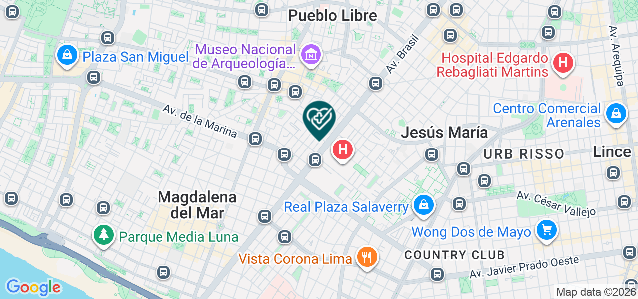 Mapa de Análisis Clínicos Vidalab