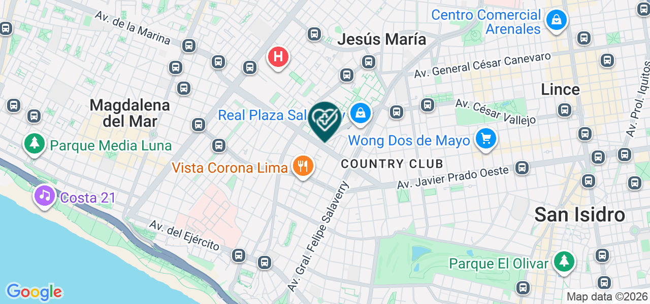 Mapa de Cmt Centro Medico del Trabajador