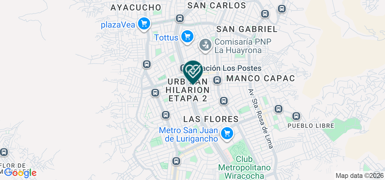 Mapa de Policlinico Proceres
