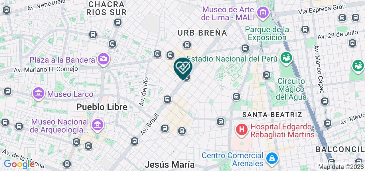 Mapa de Consultorio Dental Santa Cruz