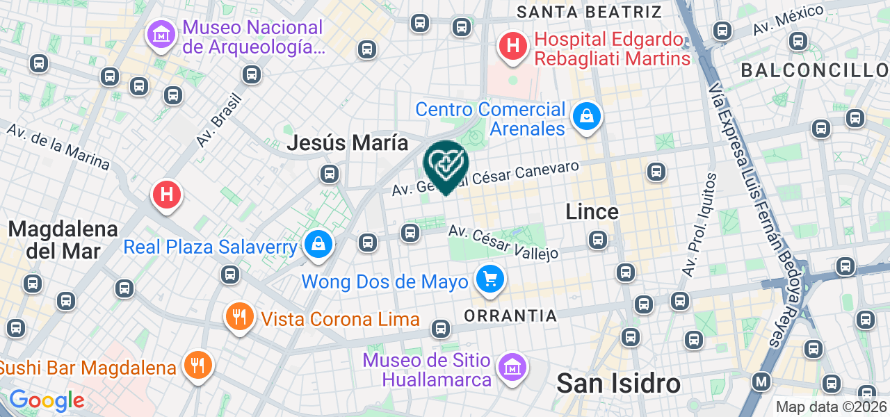 Mapa de Consultorios de Especialidades Medicas Uyari