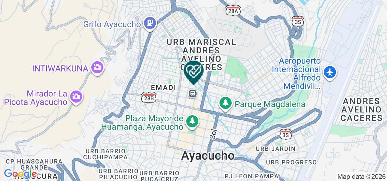 Mapa de Consultorio Medico Radiologico Corazon de Jesus