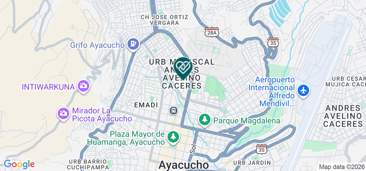 Mapa de Diagnostico por Imágenes Ayacucho 3d